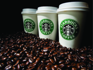 Starbucks coffee and beans are seen in this photo taken August 12, 2009.     AFP Photo/Paul J. Richards (Photo credit should read PAUL J. RICHARDS/AFP/Getty Images)